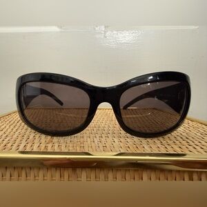 Fendi Black Frame Sunglasses with Subtle Gold Accent
